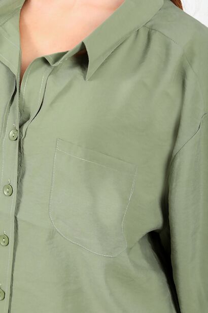Kadın Oversize Gömlek  Haki 6