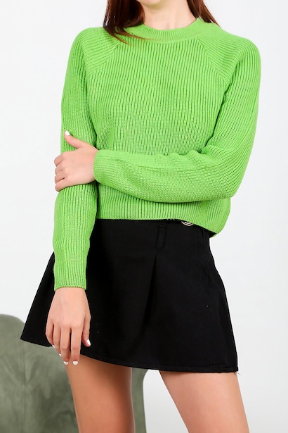 Kadın Sıfır Yaka Triko Bluz