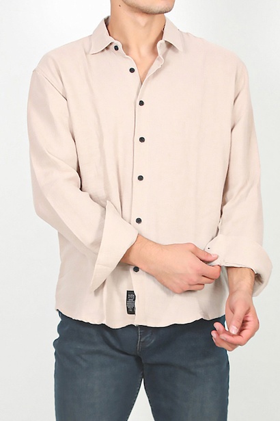 Erkek Oversize Uzun Kol Gömlek