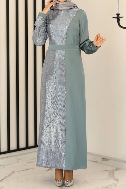 Kadın Pullu Uzun Abiye