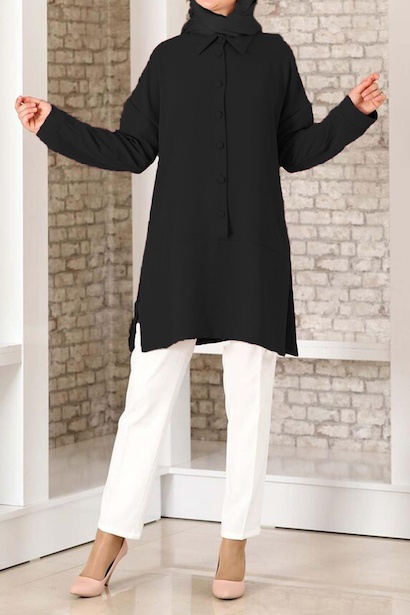 Kadın Düğmeli Tunik