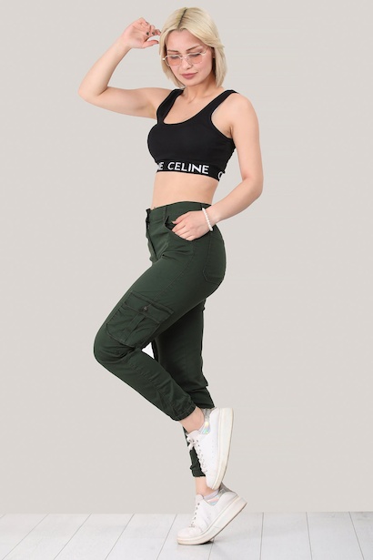 Kadın Cepli Kargo Pantolon