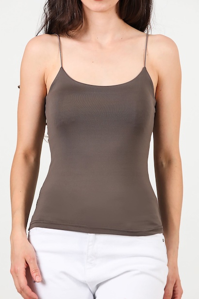 Kadın İp Askılı Bluz Vizon Vizon 6