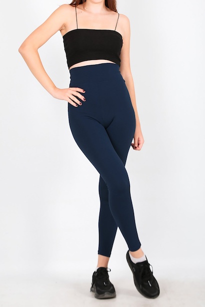 Kadın Yüksek Bel Tayt Lacivert