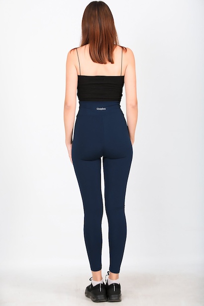 Kadın Yüksek Bel Tayt Lacivert Lacivert 6