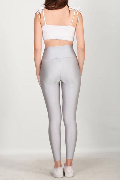 Kadın Kuşgözlü Parlak Tayt Gri Gri 6