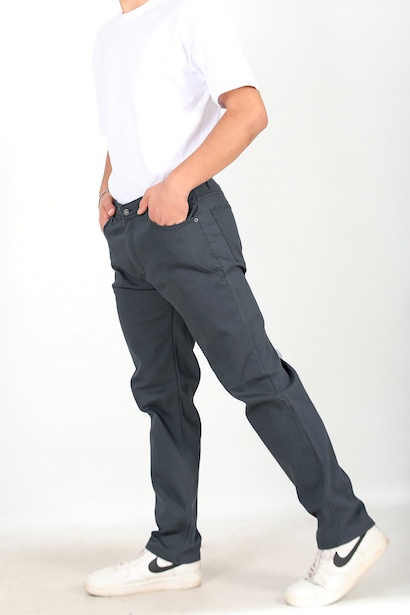 Erkek Boru Paça Kot Pantolon Füme