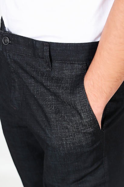 Erkek Klasik Kumaş Pantolon Siyah Siyah 6