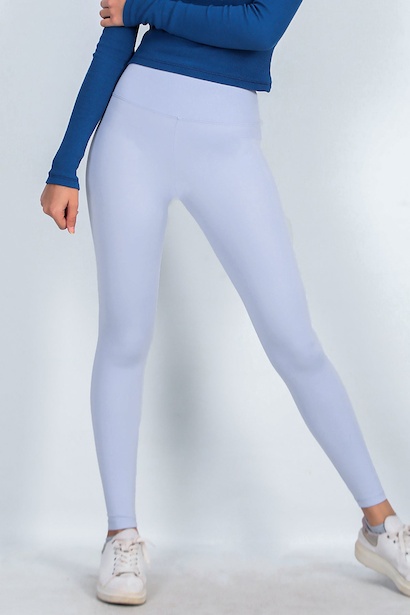 Kadın Yüksek Bel Tayt Buz Mavisi