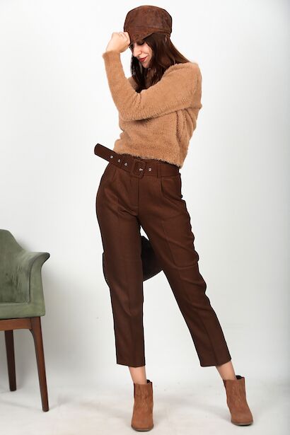 Kadın Kemerli Pantolon 