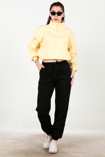 Kadın Paça Lastikli İçi Şardonlu Eşofman Altı 