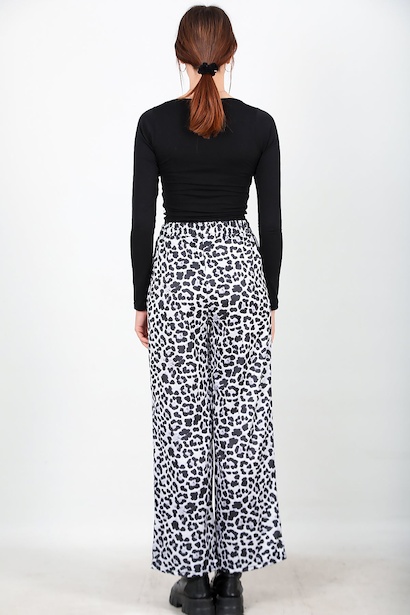 Kadın Leoparlı Pantolon  Gri 6