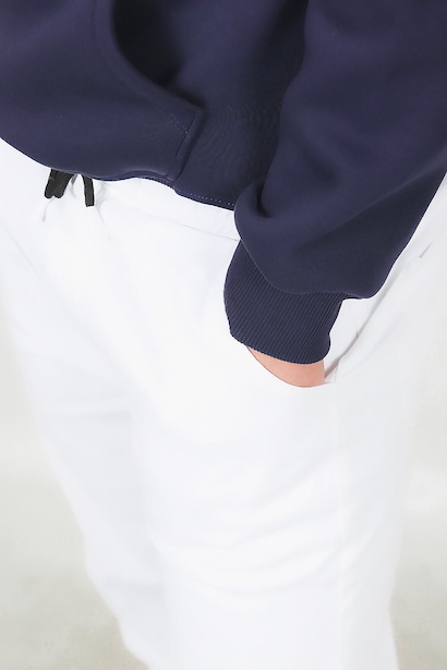 Erkek Paça Ve Bel Lastikli Pantolon  Beyaz 6