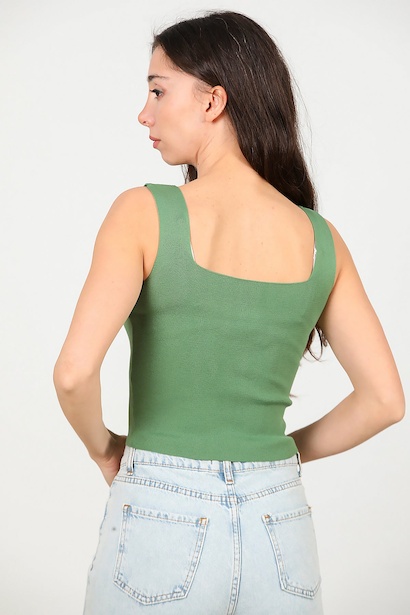 Kadın Kısa Bluz  Yeşil 6