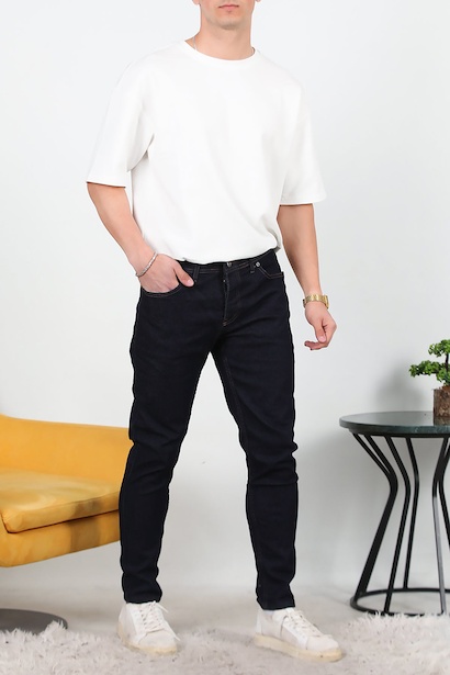Erkek Sliim Fit Dar Paça Kot Pantolon 