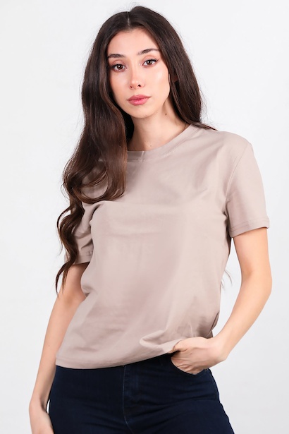 Kadın Bisiklet Yaka T-shırt 