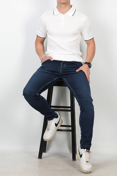 Erkek Dar Paça Kot Pantolon 