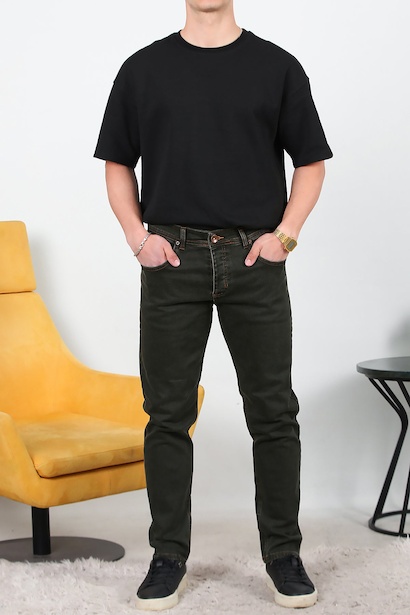 Erkek Slim Likralı Kot Pantolon 