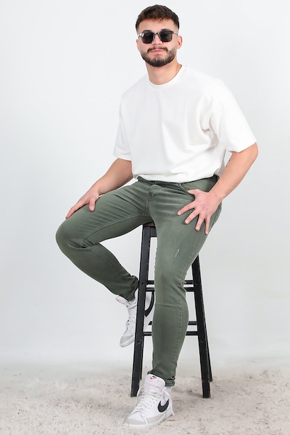 Erkek Tırnaklı Dar Paça Pantolon 