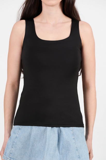 Kadın Kolsuz Bluz  Siyah 6