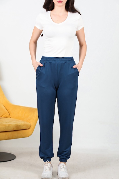 Kadın Bel-paça Lastikli Eşofman  Lacivert 6
