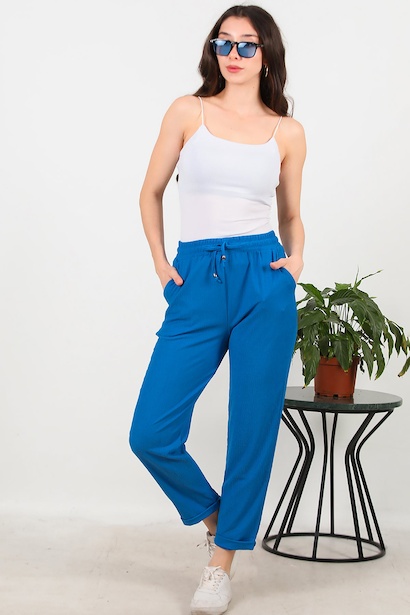 Kadın Bürümcük Duble Paça Pantolon 