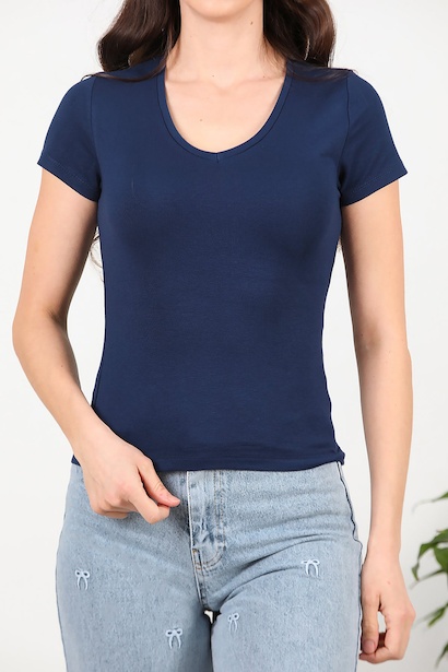Kadın V Yaka Bady  Lacivert 6
