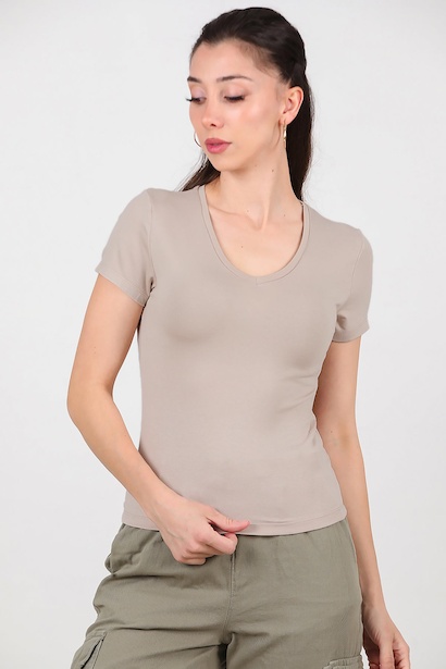 Kadın V Yaka Bady  Vizon 6