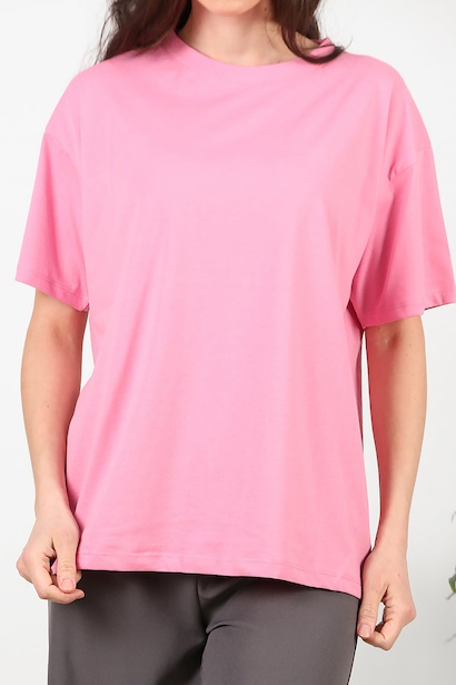 Kadın Owersize T-shirt  Pembe 6