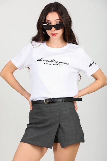 Kadın Bisiklet Yaka Tshırt 