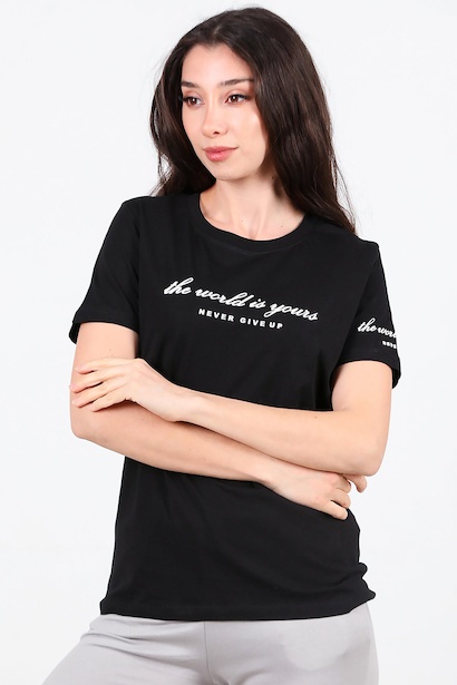 Kadın Bisiklet Yaka Tshırt 