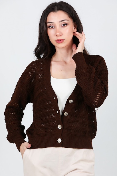 Kadın Ön Düğmeli Hırka 