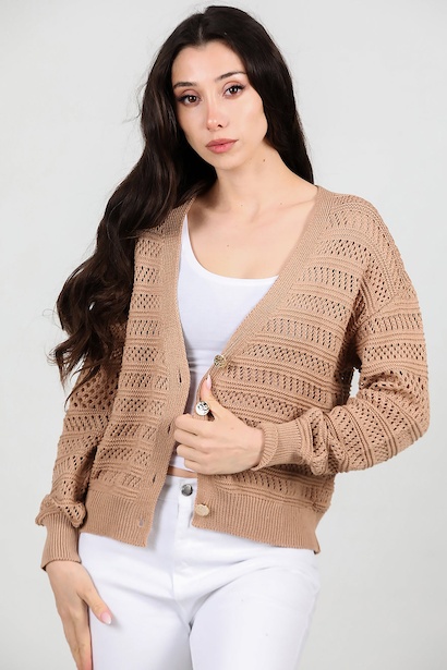 Kadın Ön Düğmeli Hırka 