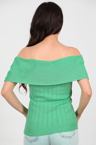 Kadın Madonna Yaka Merserize  Çağla Yeşili 6