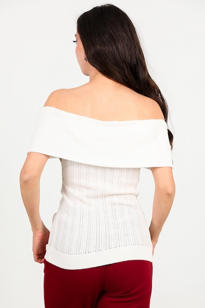 Kadın Madonna Yaka Merserize  Ekru 6