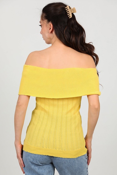 Kadın Madonna Yaka Merserize  Sarı 6