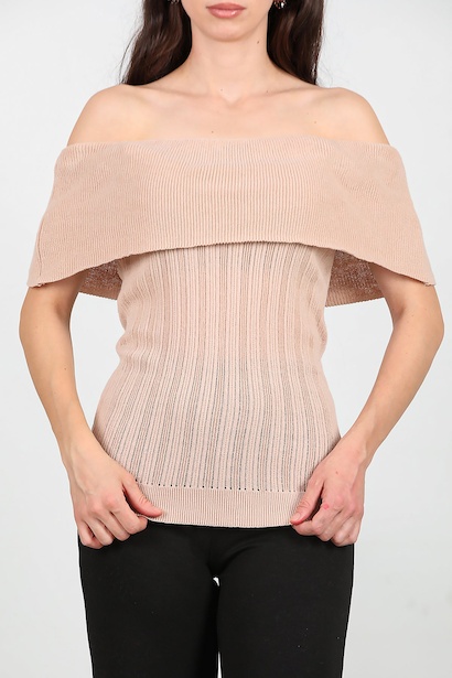 Kadın Madonna Yaka Merserize  Bej 6