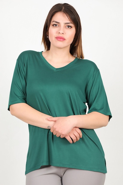 Büyük Beden Kısa Kol Bluz 