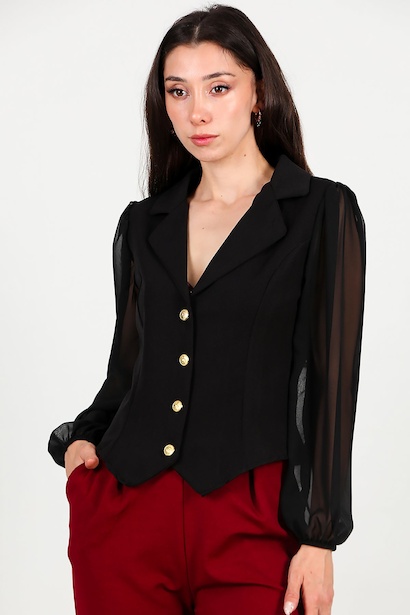 Kadın Tül Kol Ceket 