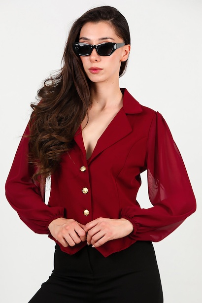 Kadın Tül Kol Ceket 