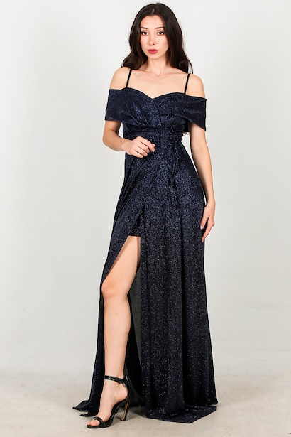 Kadın Bel Bağcık Detay Uzun Abiye 