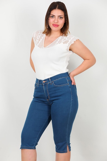 Büyük Beden Kapri  Kot 6