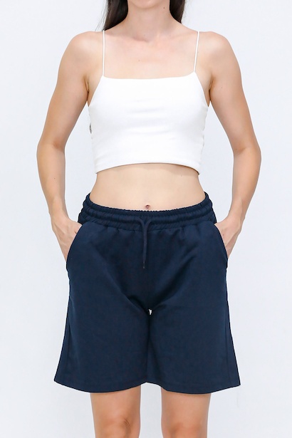 Kadın İki İplik Şort  Lacivert 6