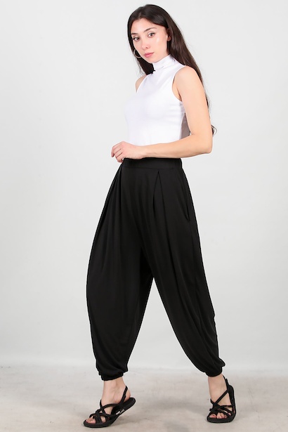 Kadın Paça Lastiki Şalvar 