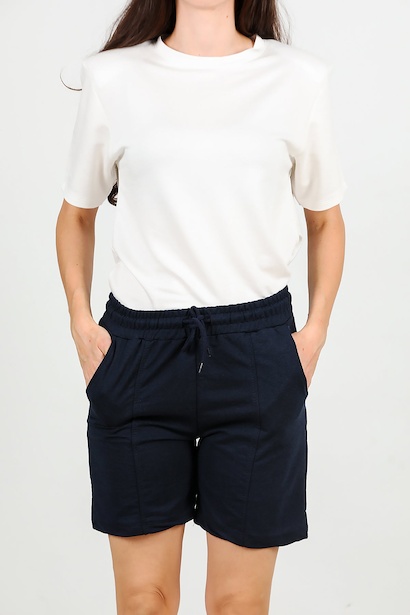 Kadın Çimalı Şort  Lacivert 6