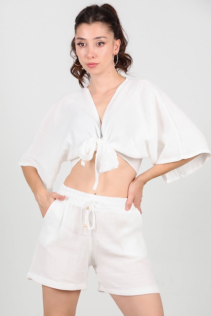 Kadın Keten Şort 