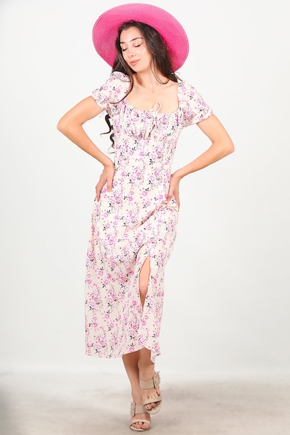 Kadın Çiçek Desenli Elbise 