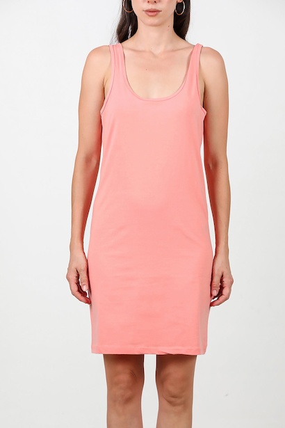 Kadın Askılı Likralı Elbise  Nar 6