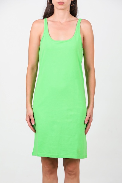 Kadın Askılı Likralı Elbise  Yeşil 6