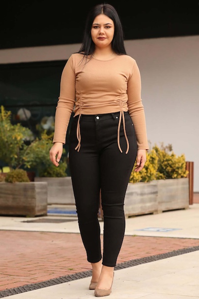 Büyük Beden Kot Pantolon  Siyah 6